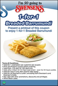 swensens_11promotion_thumb Swensens 1 for 1 Breaded Barrumundi