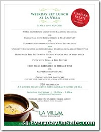 LaVillaWeekdaySetLunchPromotionSingaporeSalesWarehousePromotionSales_thumb La Villa Weekday Set Lunch Special