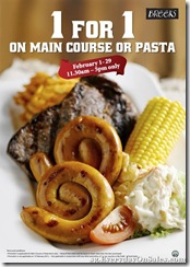 BreeksRestaurant1For1MainCourseorPasta_thumb Breeks Restaurant 1-For-1 Main Course or Pasta