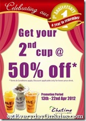 Chatime1stAnniversaryPromotionNovena_thumb Chatime 1st Anniversary Promotion @ Novena