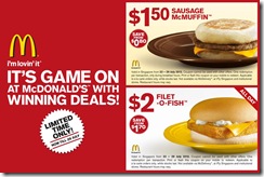 McDonaldsSausageMcMuffinFiletOFishPromotion_thumb McDonald's Sausage McMuffin & Filet-O-Fish Promotion