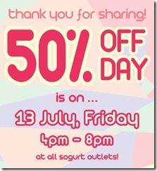 Sogurt50OffDayPromotion_thumb Sogurt 50% Off Day Promotion