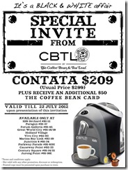 TheCoffeeBeanandTeaLeafContataMachineOffer_thumb The Coffee Bean and Tea Leaf Contata Machine Offer