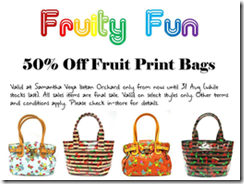 Samantha-Vega-Fruit-Print-Bags-Half-Price-Promotion_thumb Samantha Vega Fruit Print Bags Half Price Promotion