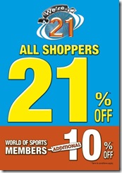 WorldofSports21StorewideSale_thumb World of Sports 21% Storewide Sale
