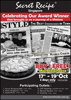 Secret-Recipe-Buy-1-FREE-1-Promotion-EverydayOnSales_thumb 17-19 October 2012: Secret Recipe Buy 1 FREE 1 Promotion