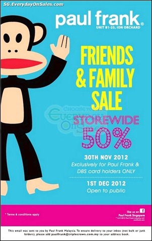Paul-Frank-Year-End-Sale-Branded-Shopping-Save-Money-EverydayOnSales_thumb 30 November-1 December 2012: Paul Frank Friends & Family Sale