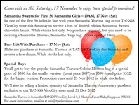 Samantha-Thavasa-Opening-Promotions-Branded-Shopping-Save-Money-EverydayOnSales_thumb 17 November 2012: Samantha Thavasa Opening Promotion