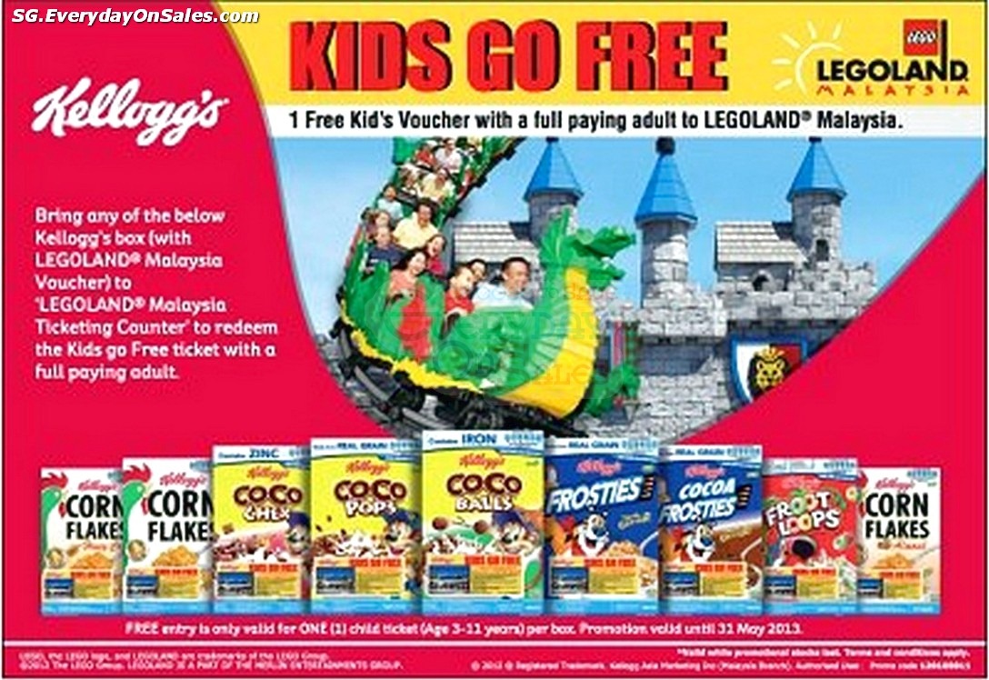 2012-2013 Kellogg's Kids Go FREE Legoland Malaysia Ticket ...