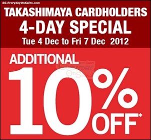 Takashimaya-In-House-Sales-Branded-Shopping-Save-Money-EverydayOnSales_thumb 4-7 December 2012: Takashimaya 4-Day In House Sale
