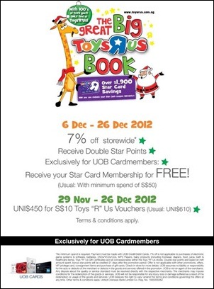 Toy-R-Us-UOB-Cardmembers-Exclusive-Deals_thumb 6-26 December 2012: Toys R Us UOB Credit Cards Members Promotion