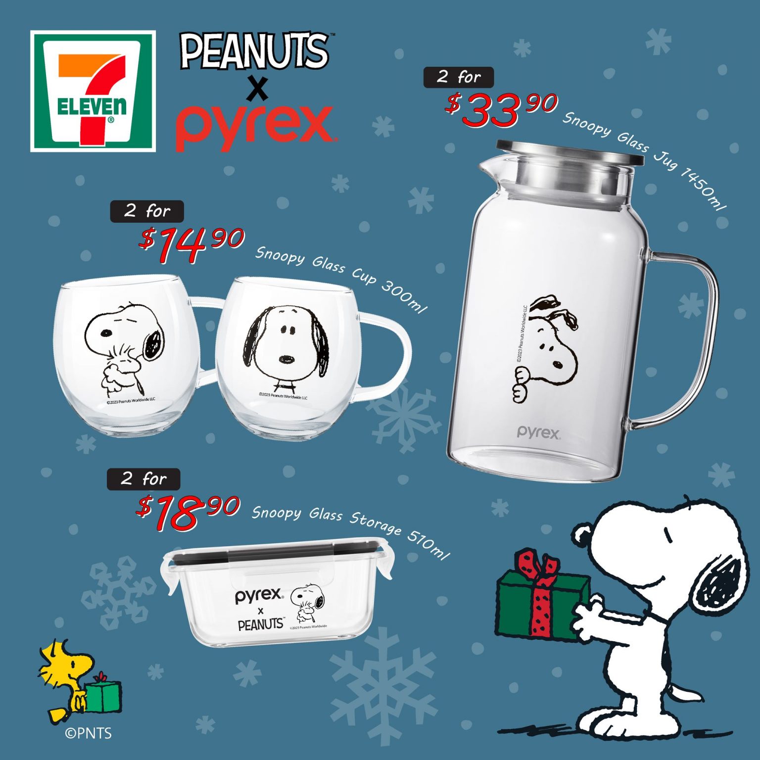 Dec Onward Eleven Peanuts X Pyrex Promo Sg Everydayonsales