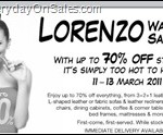 Lorenzo Warehouse Sales 2011