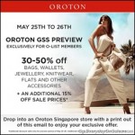 Oroton Great Singapore Sales Preview