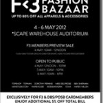 F3 Fashion Bazaar Sale 2012 Singapore