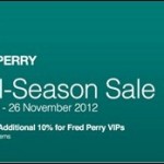 16-26 November 2012: Fred Perry Mid Season Sale