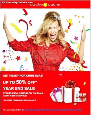 12 December 2012 onwards: Cache Cache Christmas Year End Sale