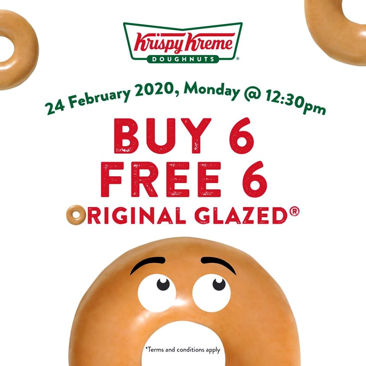 24-Feb-2020-Krispy-Kreme-Buy-6-FREE-6-Doughnuts-Promotion-Singapore-2021-Offers-Food-Discounts 24 Feb 2020: Krispy Kreme Buy 6 FREE 6 Doughnuts Promotion