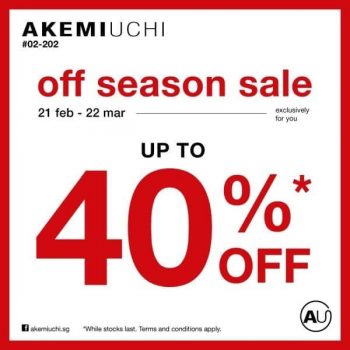 AKEMIUCHI-Off-Season-Sale-at-VivoCity-350x350 27 Feb-22 Mar 2020: AKEMIUCHI Off Season Sale at VivoCity