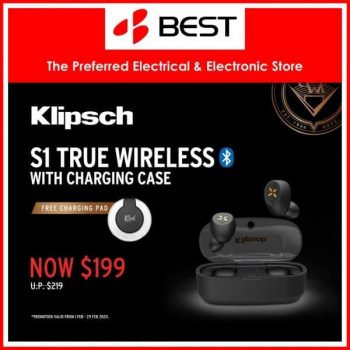 BEST-Denki-Klipsch-S1-True-Wireless-Earphones-Promotion-350x350 25 Feb 2020 Onward: BEST Denki Klipsch S1 True Wireless Earphones Promotion