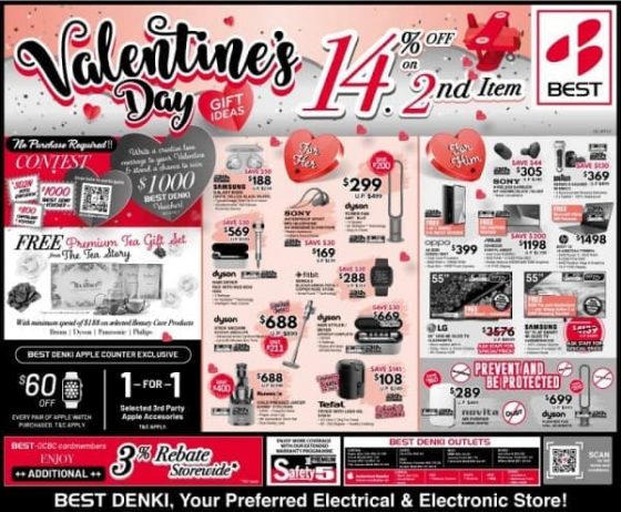 3 Feb 2020 Onward: BEST Denki Valentines Day Gift Ideas Promotion - SG