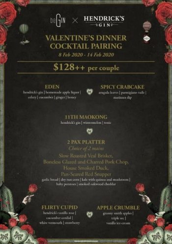 BeGIN-and-Hendricks-Gin-Valentines-Day-Cocktail-Pairing-Dinner-350x497 8-14 Feb 2020: BeGIN and Hendricks Gin Valentine's Day Cocktail Pairing Dinner