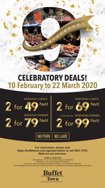 Buffet-Town-9th-Anniversary-with-Nett-Prices-Daily-Promotion-at-Raffles-City-350x622 10 Feb-22 Mar 2020: Buffet Town 9th Anniversary with Nett Prices Daily Promotion at Raffles City