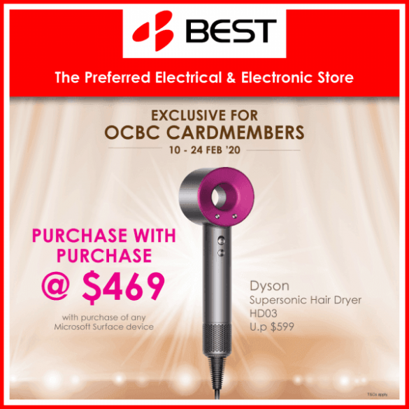 1024 Feb 2020 Dyson Supersonic Hair Dryer Promotion with OCBC