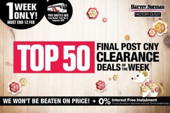 Harvey-Norman-Top-50-Post-CNY-Clearance-at-Factory-Outlet-350x232 10-12 Feb 2020: Harvey Norman Top 50 Post CNY Clearance at Factory Outlet