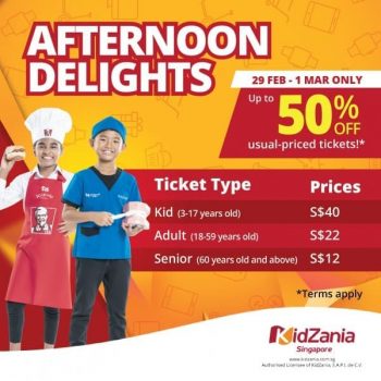 KidZania-Afternoon-Delights-Promotion-350x350 29 Feb-1 Mar 2020: KidZania Afternoon Delights Promotion