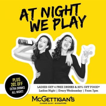 McGettigans-Ladies-Night-Wednesday-350x350 26 Feb 2020: McGettigan's Ladies Night Wednesday at Clarke Quay