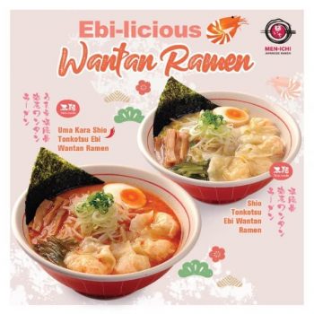 Men-ichi-Japanese-Ramen-Ebi-licious-Wantan-Ramen-Promotion-at-Hillion-Mall--350x350 10 Feb 2020 Onward: Men-ichi Japanese Ramen Ebi-licious Wantan Ramen Promotion at Hillion Mall