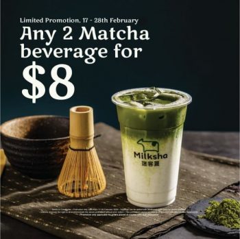 Milksha-Matcha-Beverages-Promotion-at-Suntec-City-350x349 17-28 Feb 2020: Milksha Matcha Beverages Promotion at Suntec City