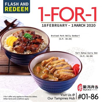 Niigata-Bento-1-for-1-Promotion-at-Tampines-Hub-2020-Singapore-FREEBIES-Food-2021-350x350 18 Feb-1 Mar 2020: Niigata Bento 1-for-1 Promotion at Tampines Hub