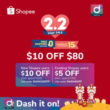 Singtel-Dash-Valentine’s-Day-Sale-on-Shopee-350x350 3-14 Feb 2020: Singtel Dash Valentine’s Day Sale on Shopee