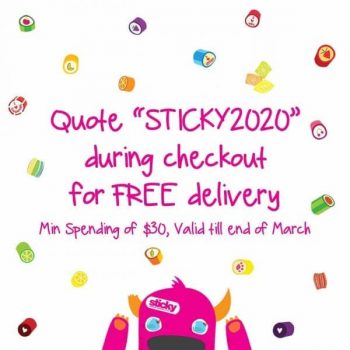 Sticky-FREE-Delivery-Promotion-350x350 25 Feb-31 Mar 2020: Sticky FREE Delivery Promotion