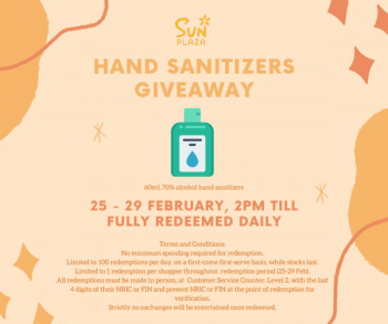 Sun-Plaza-Mall-Hand-Sanitisers-Giveaway-350x293 25-29 Feb 2020: Sun Plaza Mall Hand Sanitisers Giveaway