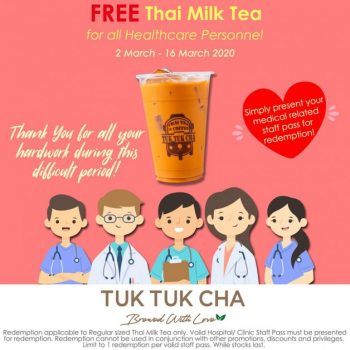Tuk-Tuk-Cha-Free-Thai-Milk-Tea-Promotion-350x350 2-16 Mar 2020: Tuk Tuk Cha Free Thai Milk Tea Promotion