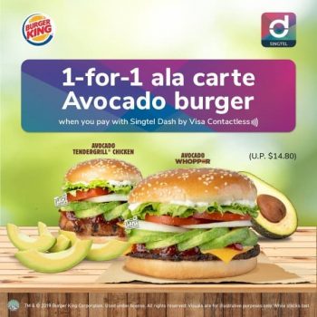 Burger-King-1-for-1-Avocado-Burger-Promo-with-Singtel-Dash-350x350 Now till 31 Mar 2020: Burger King 1 for 1 Avocado Burger Promo with Singtel Dash