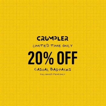 Crumpler-Casual-Backpack-Promotion-350x350 20 Mar 2020 Onward: Crumpler Casual Backpack Promotion