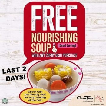 Curry-Times-Free-Soup-Promotion-350x350 Now till 29 Mar 2020: Curry Times Free Soup Promotion