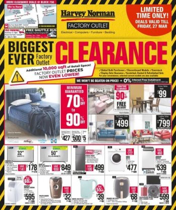 Harvey-Norman-Clearance-Sale-350x416 Now till 27 Mar 2020: Harvey Norman Clearance Sale