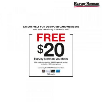 Harvey-Norman-DBS-or-POSB-Cardmembers-Promotion-350x350 3-31 Mar 2020: Harvey Norman DBS or POSB Cardmembers Promotion