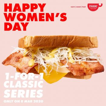 Isaac-Toast-Womens-Day-Promotion-at-Plaza-Singapura-and-Waterway-Point-350x350 8 Mar 2020: Isaac Toast Women's Day Promotion at Plaza Singapura and Waterway Point