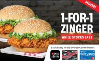 KFC-1-FOR-1-Zinger-Burger-Promo-350x214 Now till 20 Apr 2020: KFC 1-FOR-1 Zinger Burger Promo