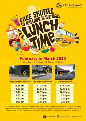 Kallang-Wave-Mall-Free-Weekday-Lunch-Time-Shuttle-Bus-350x495 Now till 31 Mar 2020: Kallang Wave Mall Free Weekday Lunch Time Shuttle Bus