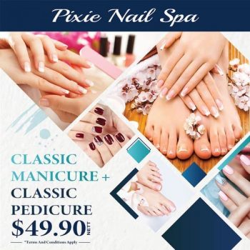 Pixie-Nail-Spa-Classic-Manicure-Pedicure-Promo-350x350 Now till 31 Mar 2020: Pixie Nail Spa Classic Manicure & Pedicure Promo