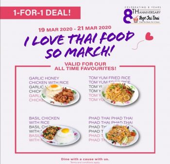 Pope-Jai-Thai-1-For-1-Mains-Promotion-350x337 19-21 Mar 2020: Pope Jai Thai 1-For-1 Mains Promotion