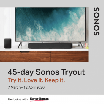 Sonos-45-Days-Tryout-Promotion-at-Harvey-Norman-350x349 11 Mar-12 Apr 2020: Sonos 45 Days Tryout Promotion at Harvey Norman
