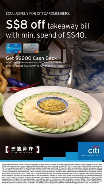 Soup-Restaurant-Promotion-with-Citibank-Card-350x622 1 Mar-31 May 2020: Soup Restaurant Promotion with Citibank Card